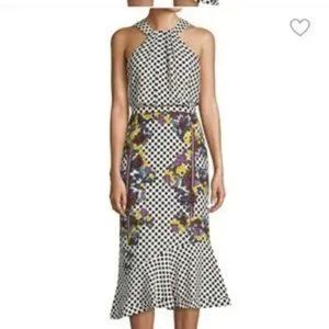 Saloni Polka Dot Halter Dress